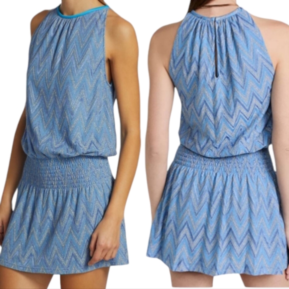 NWT Ramy Brook Lurex Paris Sleeveless Mini Dress. Size Medium - Picture 4 of 9